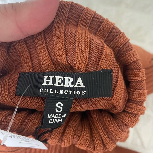 Hera Collection Rust Ribbed Bodysuit - Picture 6 of 7